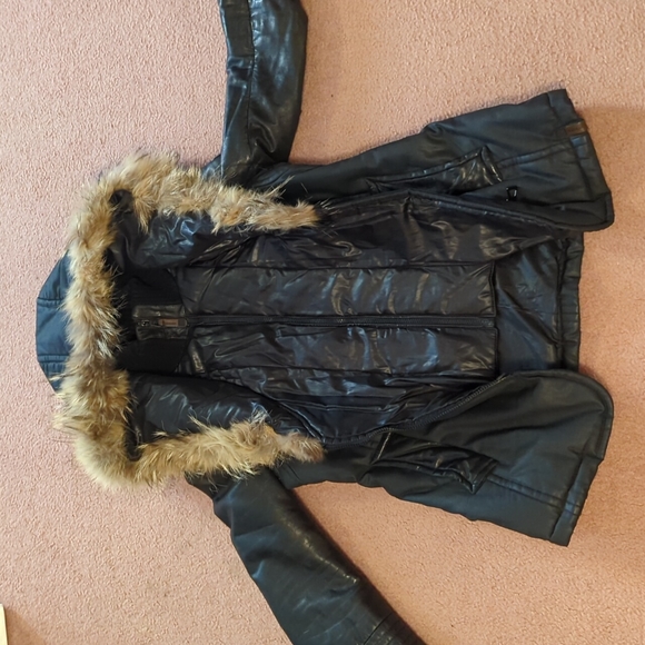 Rudsak Leather Sleeves Coat - Picture 2 of 16